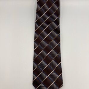 Pavone Italian Brand Sophisticated Black and Gray Geometric Pattern Tie